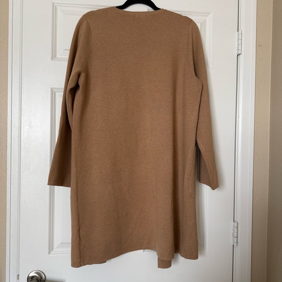 J. Crew Juliette Collarless Sweater Blazer Sand Tan Color Size Large - Picture 5 of 12